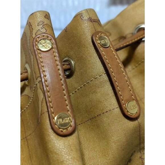 Alviero Martini Vintage Italian Map Print XL Drawstring Bag - Picture 13 of 15